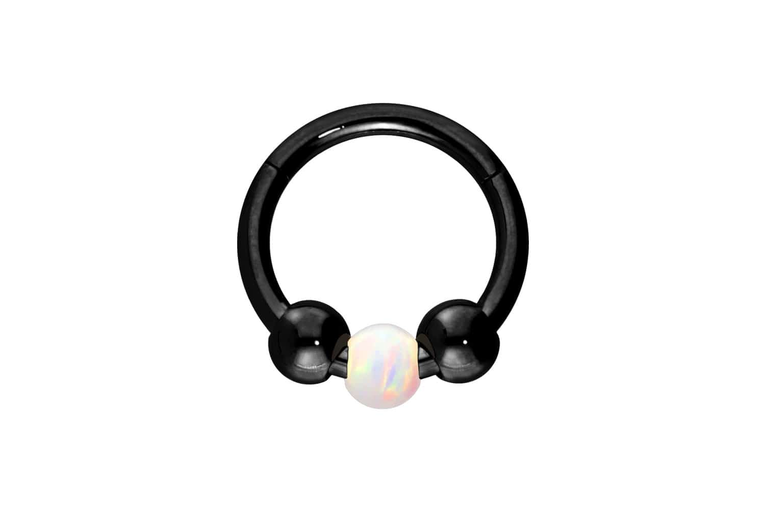 Titan Segmentring Clicker Piercing SYNTHETISCHE OPALKUGEL